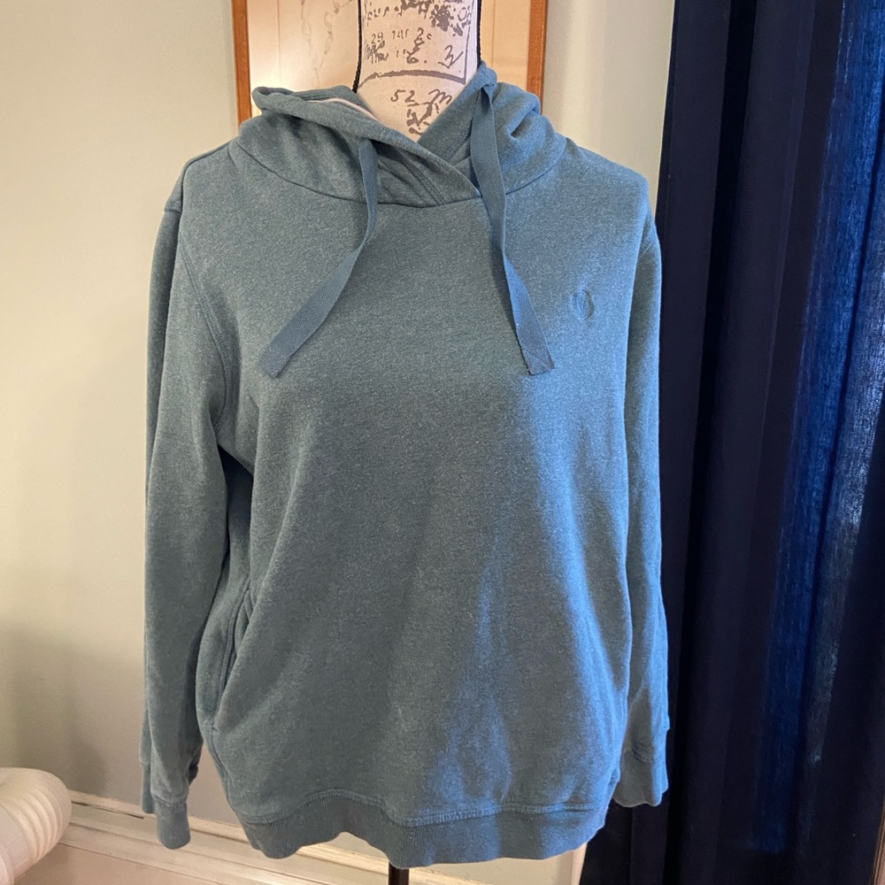 FATFACE Women's Pullover Hoodie Size M Blue Thick Drawstring